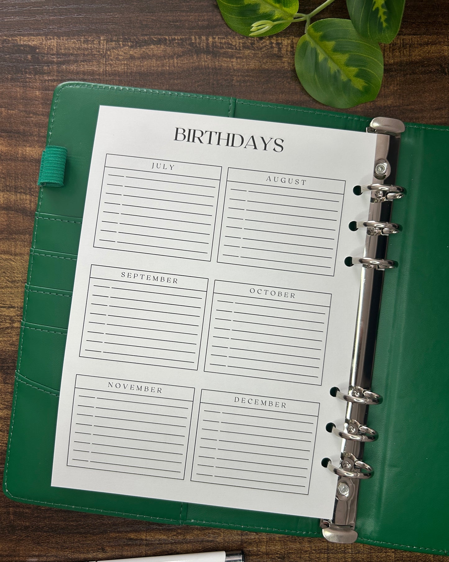 Birthday list