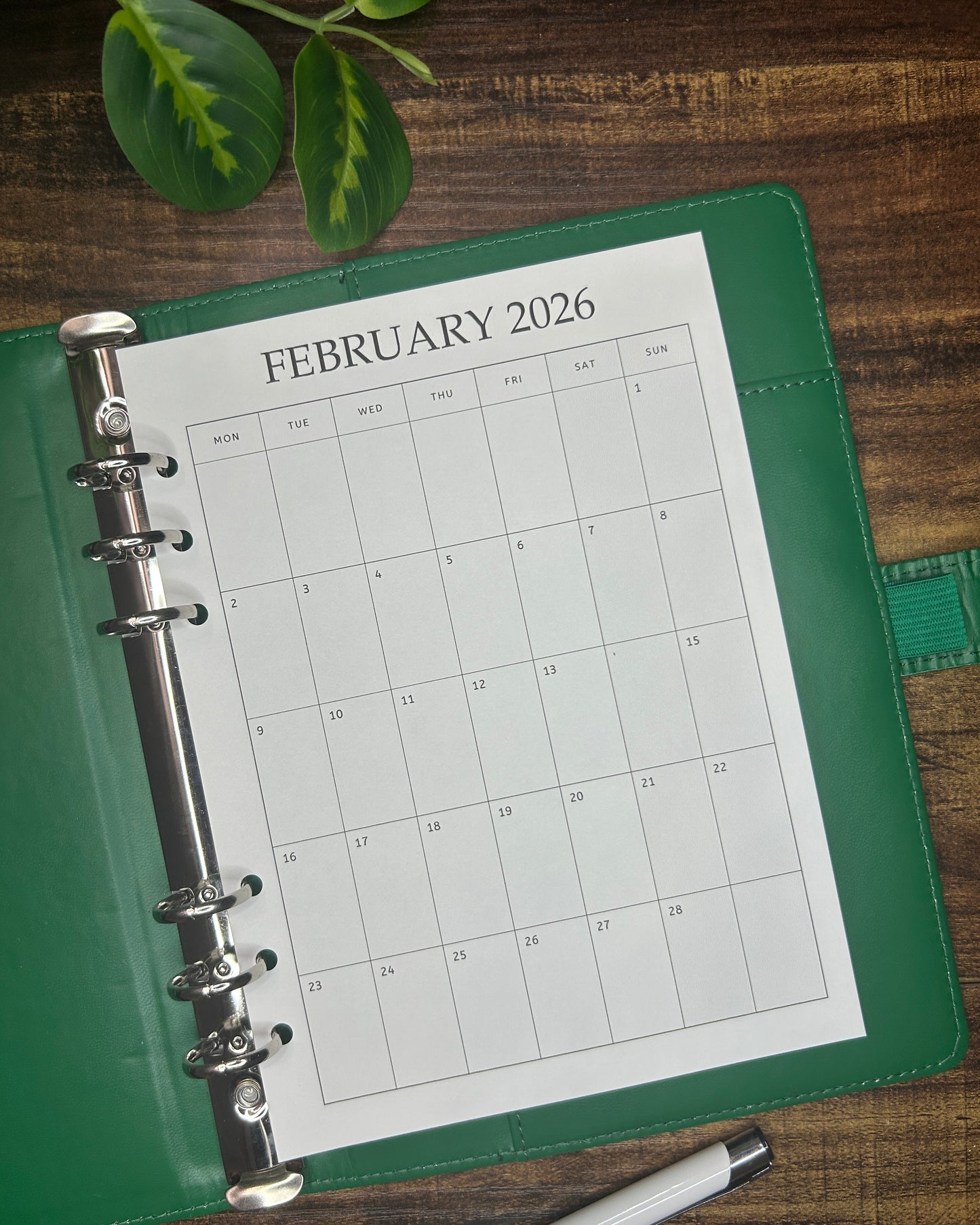 Calendar 2025/2026 MON