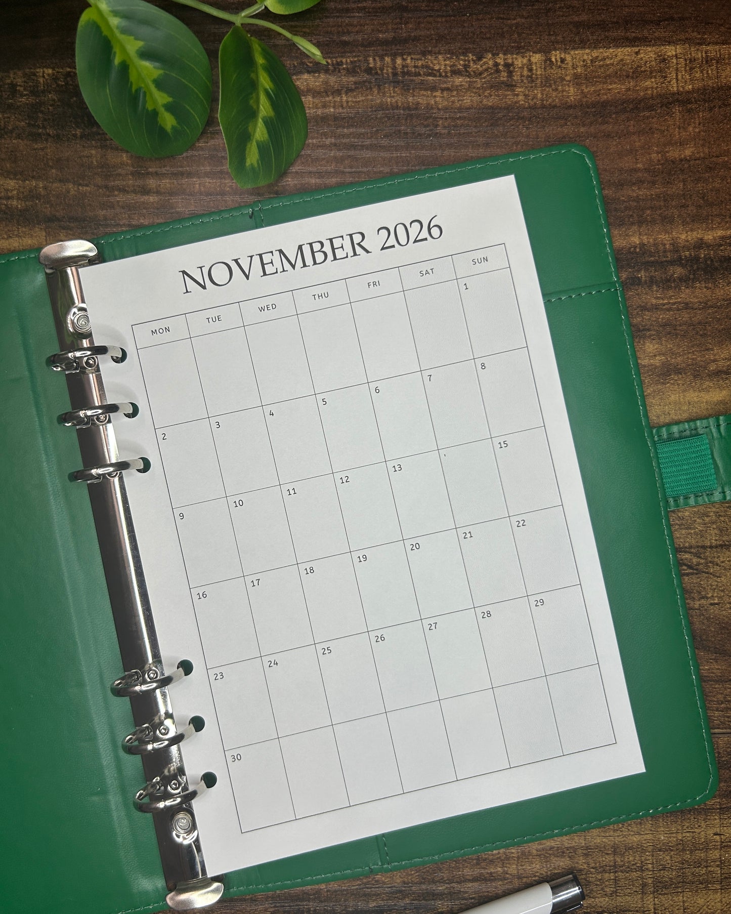 Calendar 2025/2026 MON