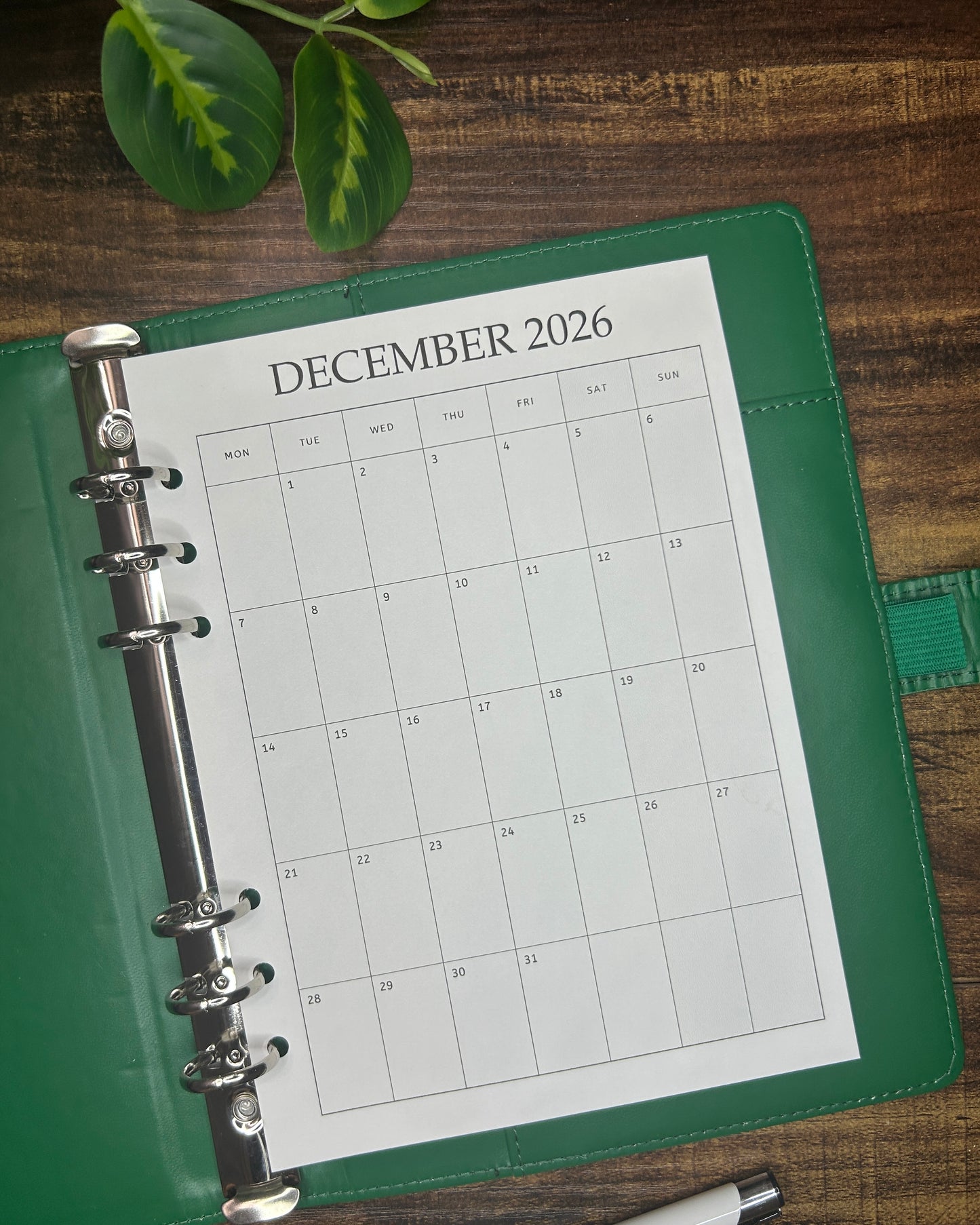 Calendar 2025/2026 MON