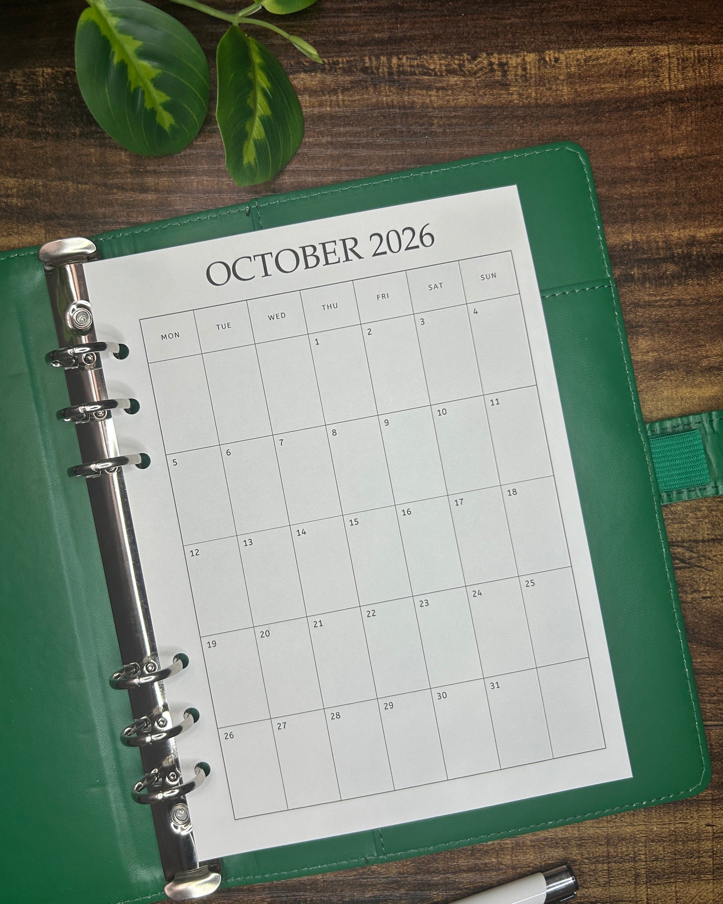Calendar 2025/2026 MON