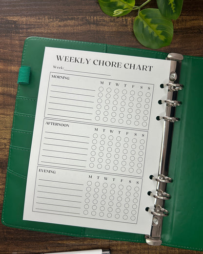 Weekly chore chart